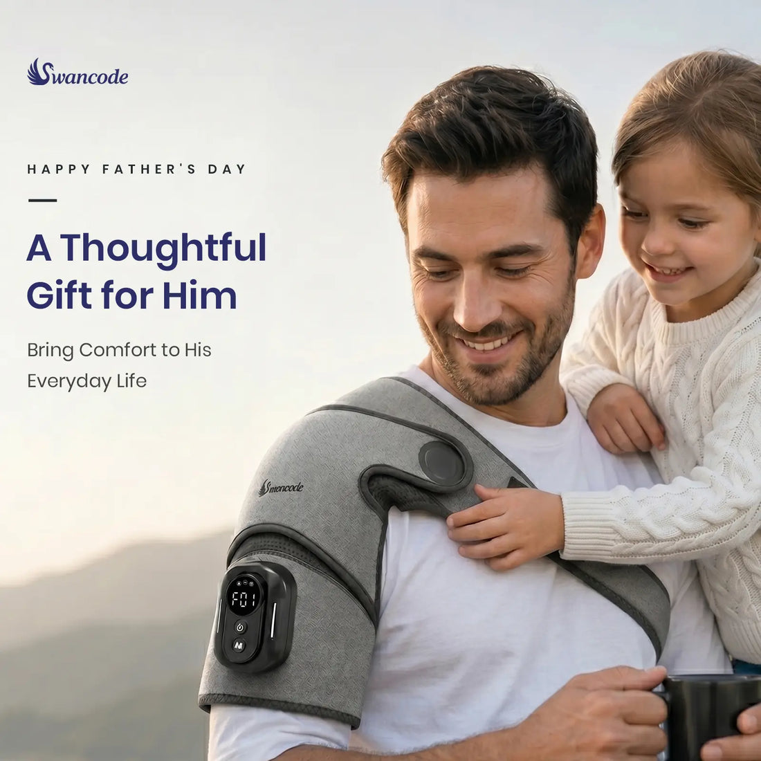 ShoulderSoothy Wrap | 3-in-1 Heated Shoulder Support Brace with Vibration