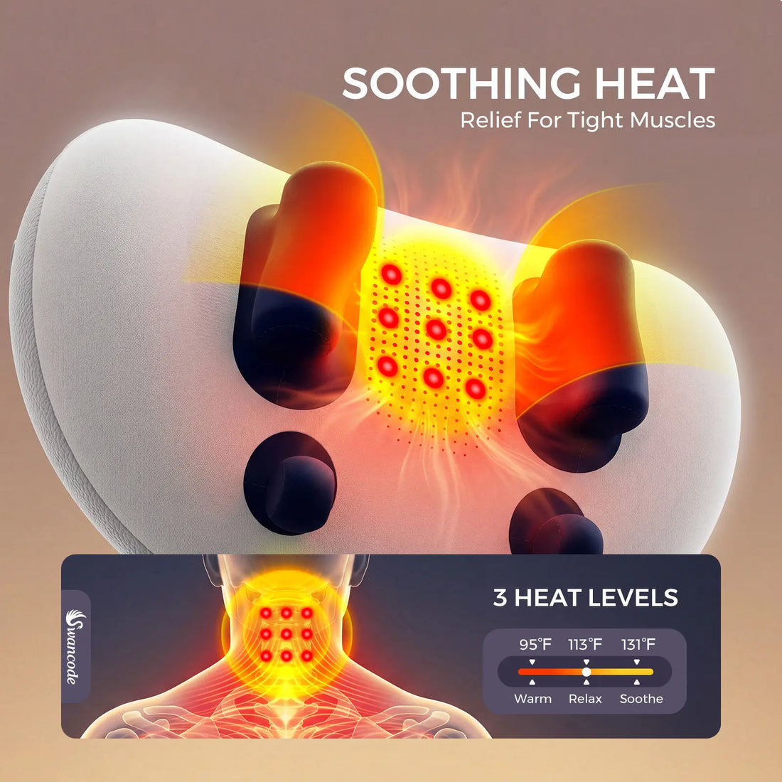 NeckRelief GripPro | Shiatsu Neck Kneading Massage Pillow