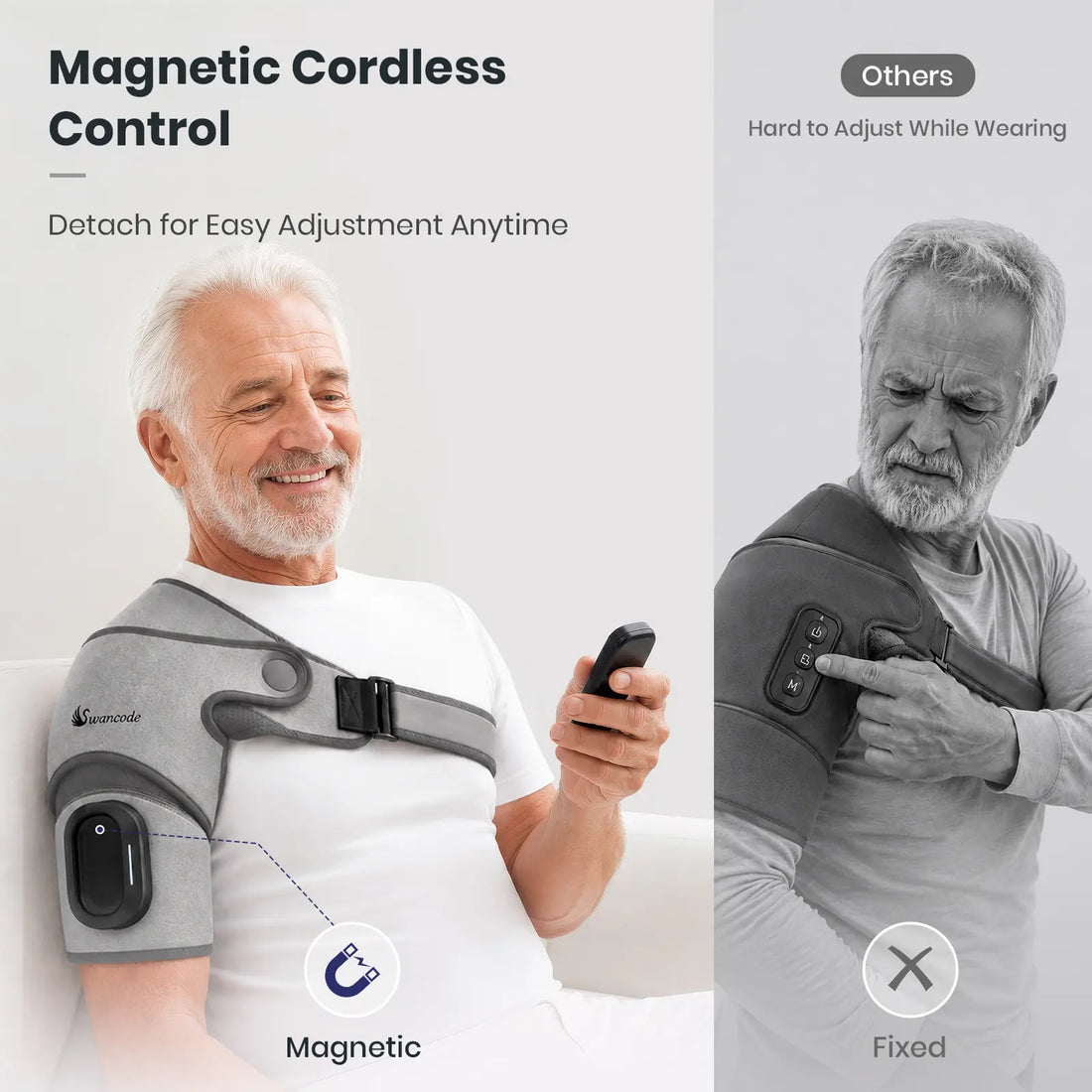 ShoulderSoothy Wrap | 3-in-1 Heated Shoulder Support Brace with Vibration