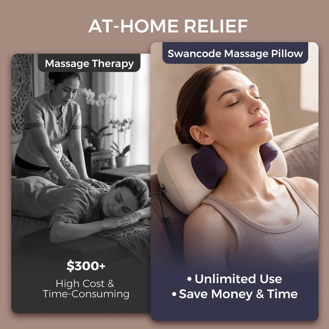NeckRelief GripPro | Shiatsu Neck Kneading Massage Pillow