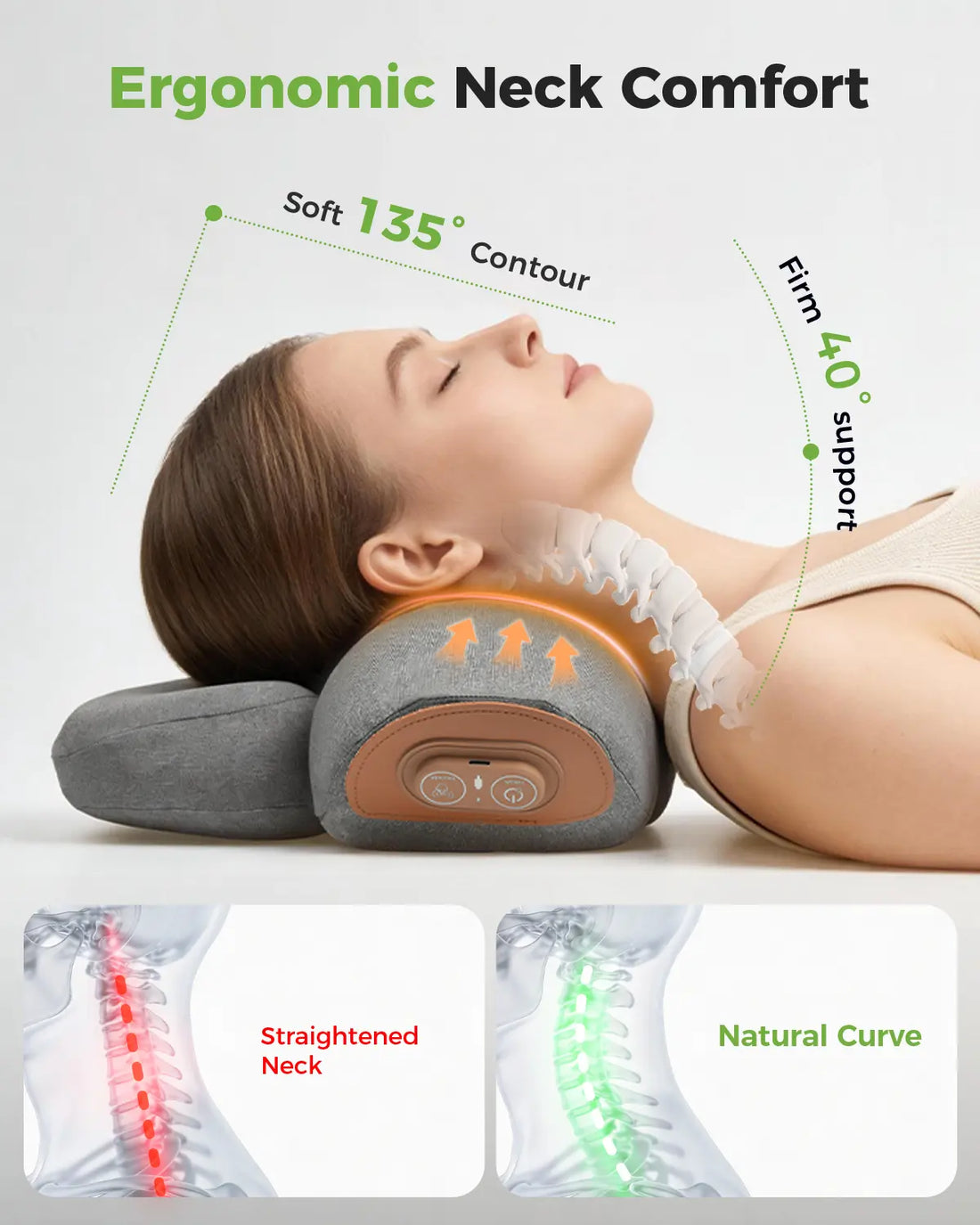 NeckRelief Pillow | 3-in-1 Neck Traction Massager