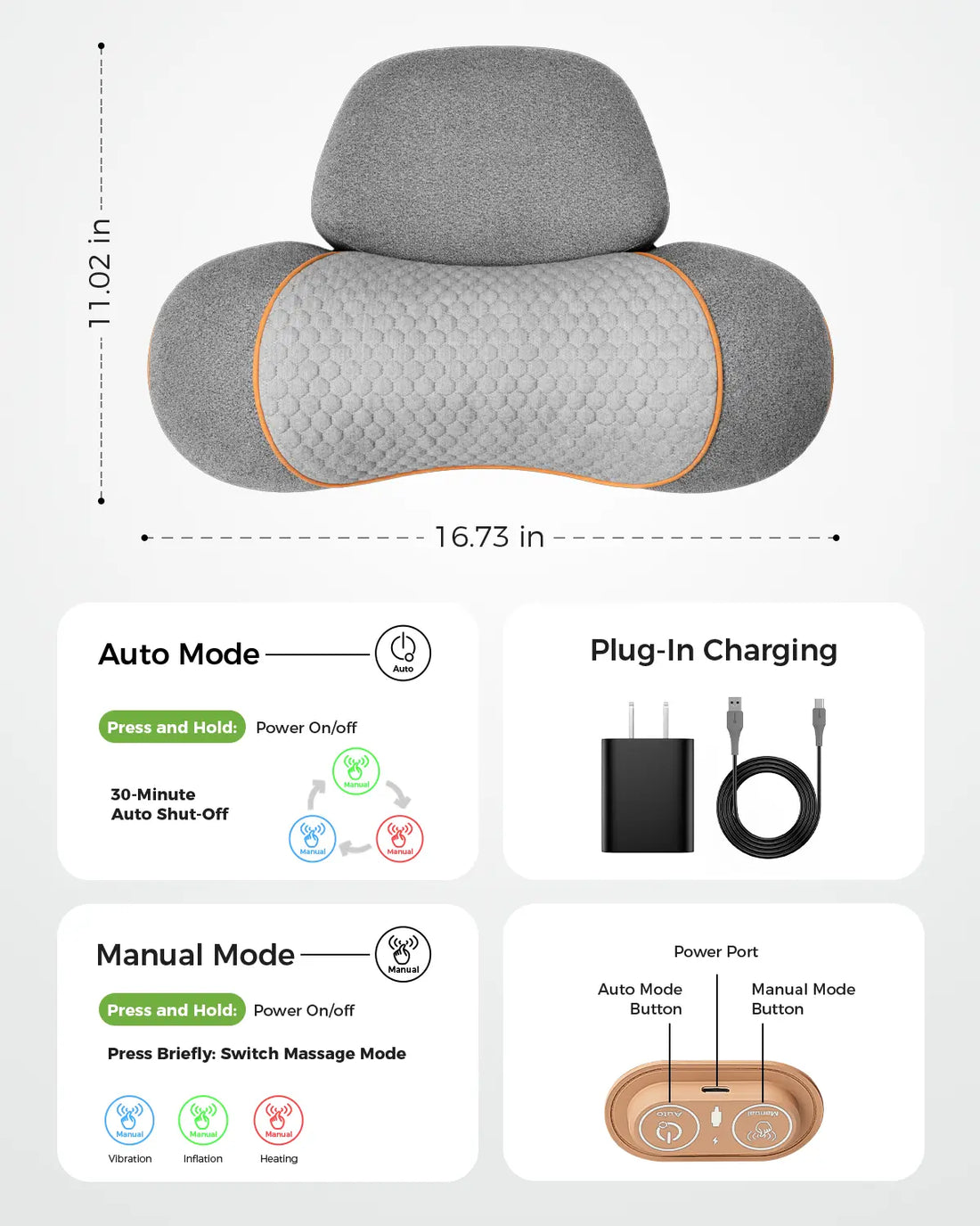 NeckRelief Pillow | 3-in-1 Neck Traction Massager